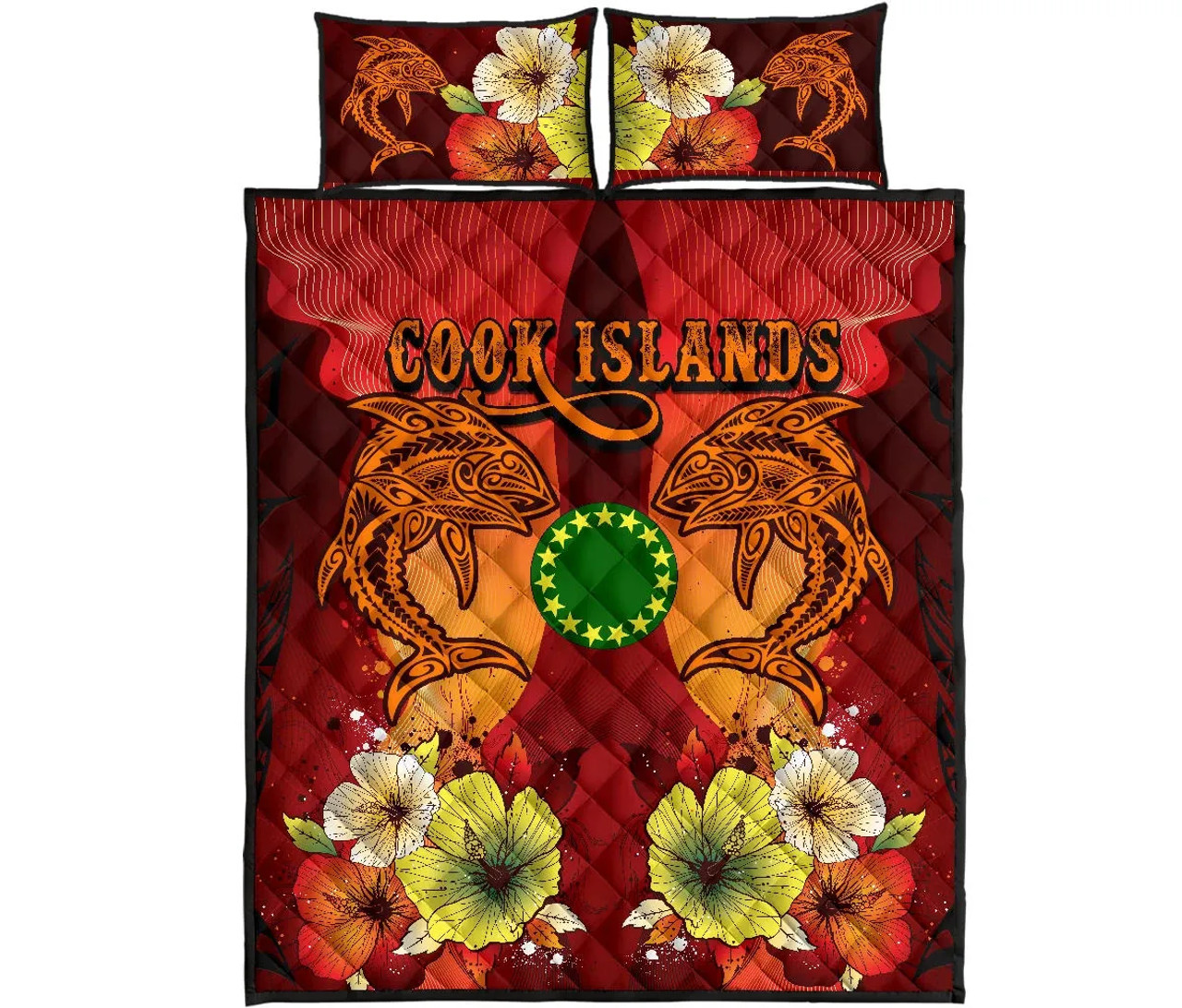 Cook Islands Quilt Bed Sets - Tribal Tuna Fish 5