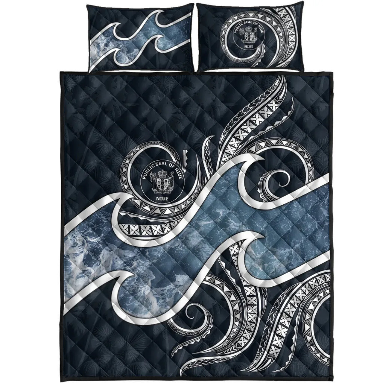 Niue Polynesian Quilt Bed Set - Ocean Style 3