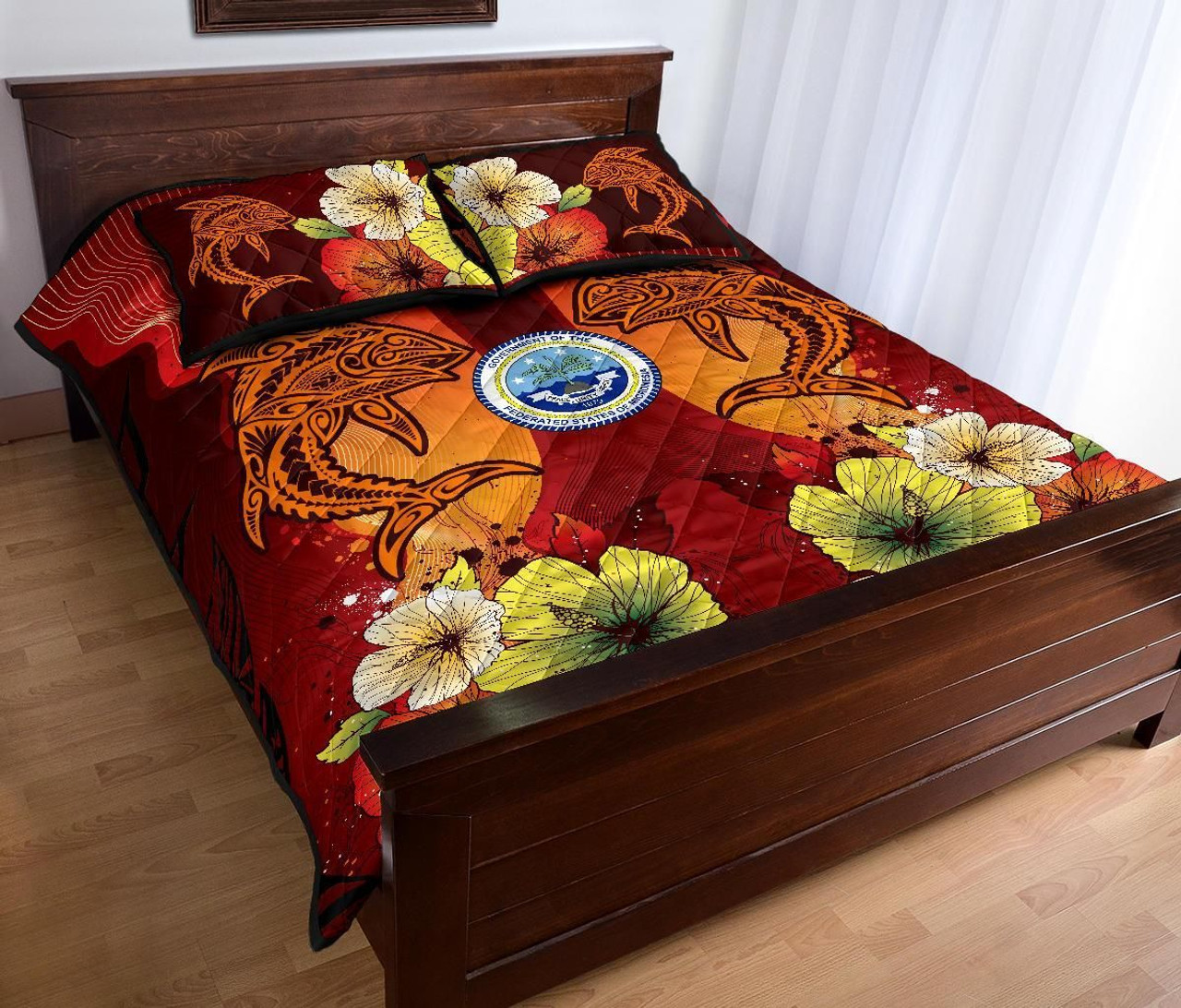 Federated States Of Micronesia Quilt Bed Sets - Tribal Tuna Fish 1