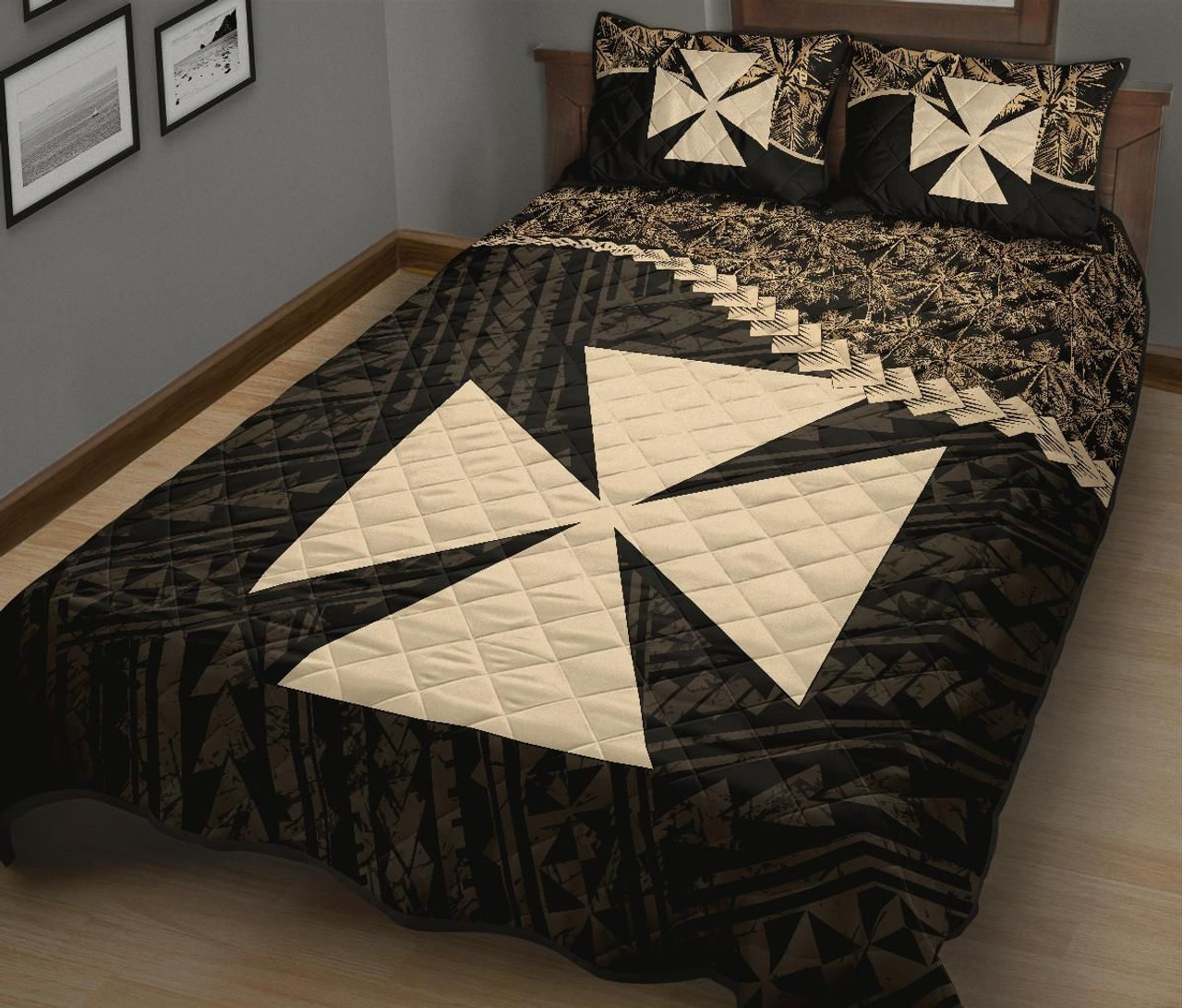 Wallis And Futuna Polynesian Quilt Bed Set Golden Coconut 3