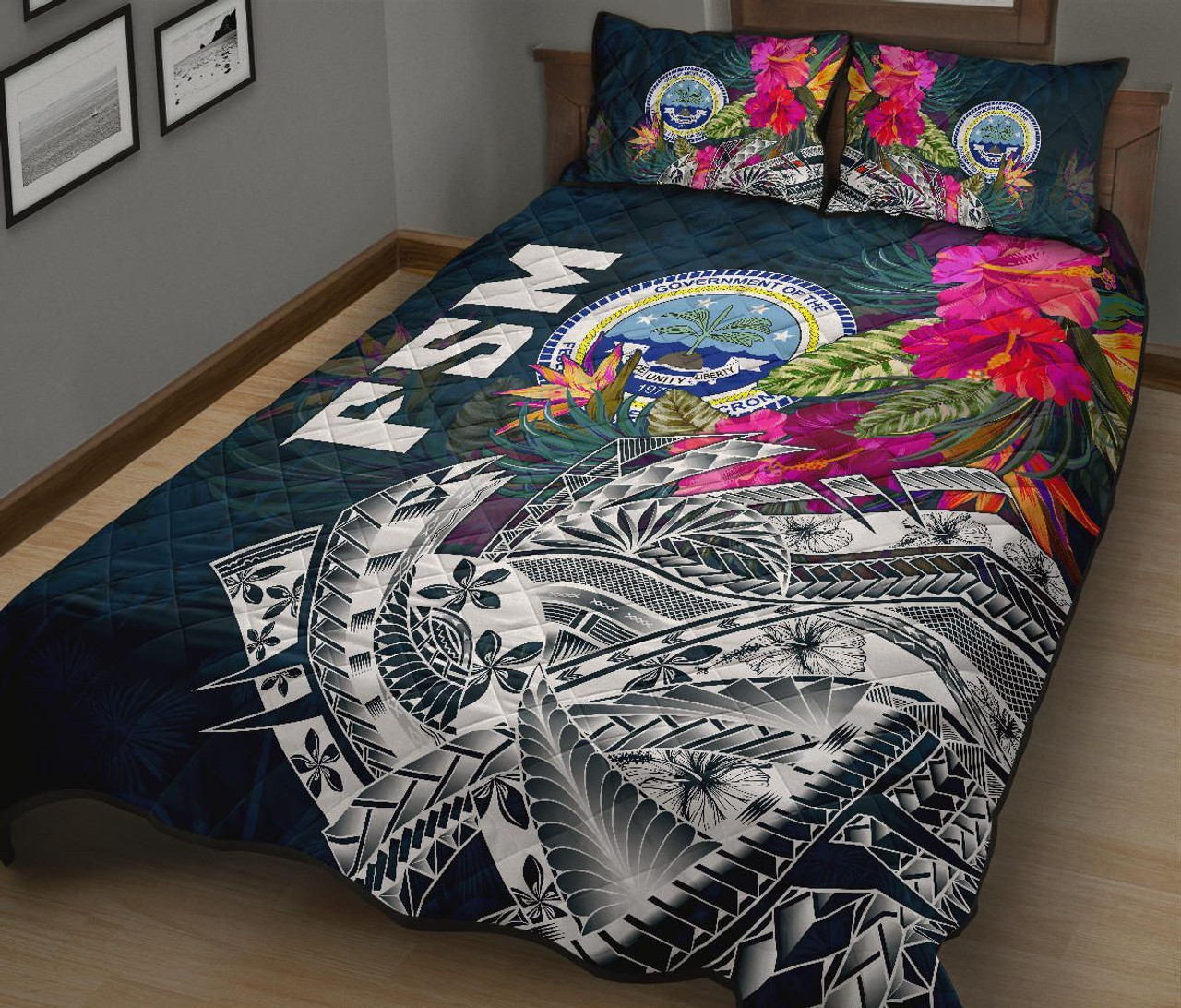 Federated States Of Micronesia Quilt Bed set - Summer Vibes 2