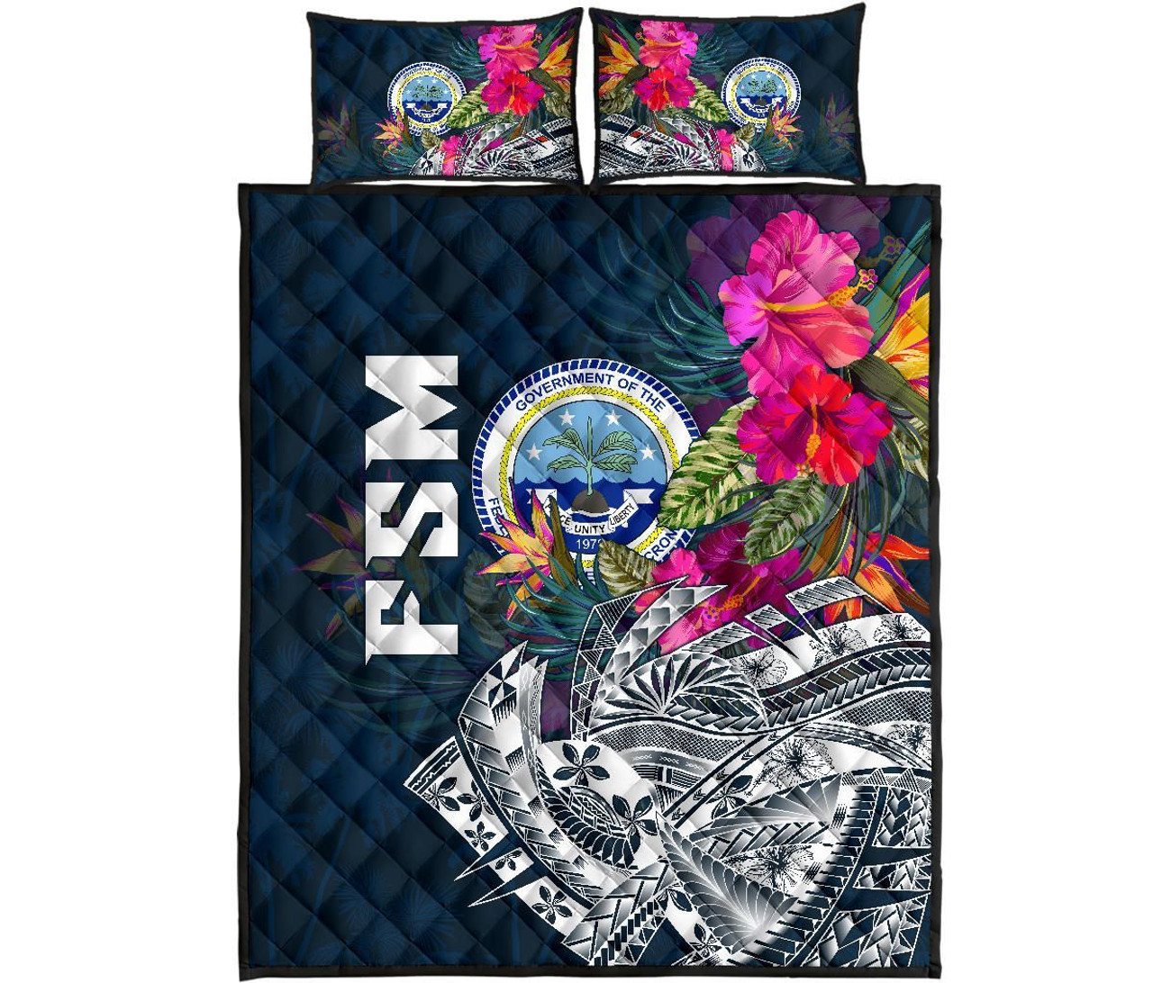 Federated States Of Micronesia Quilt Bed set - Summer Vibes 5
