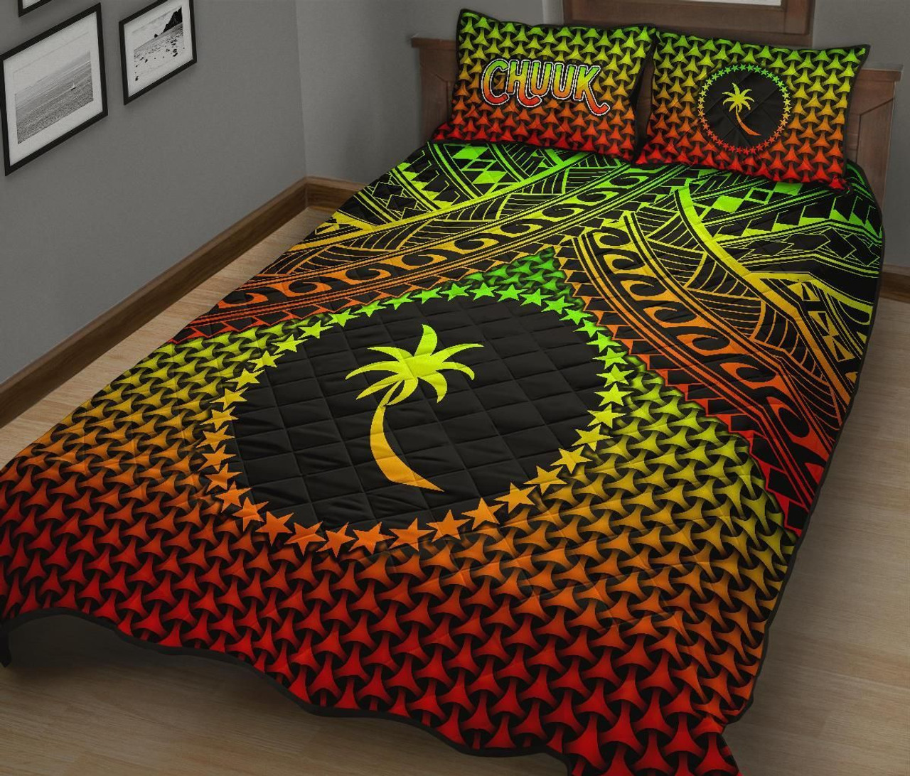 Polynesian Chuuk Quilt Bed Set - Reggae Vintage Polynesian Patterns 2
