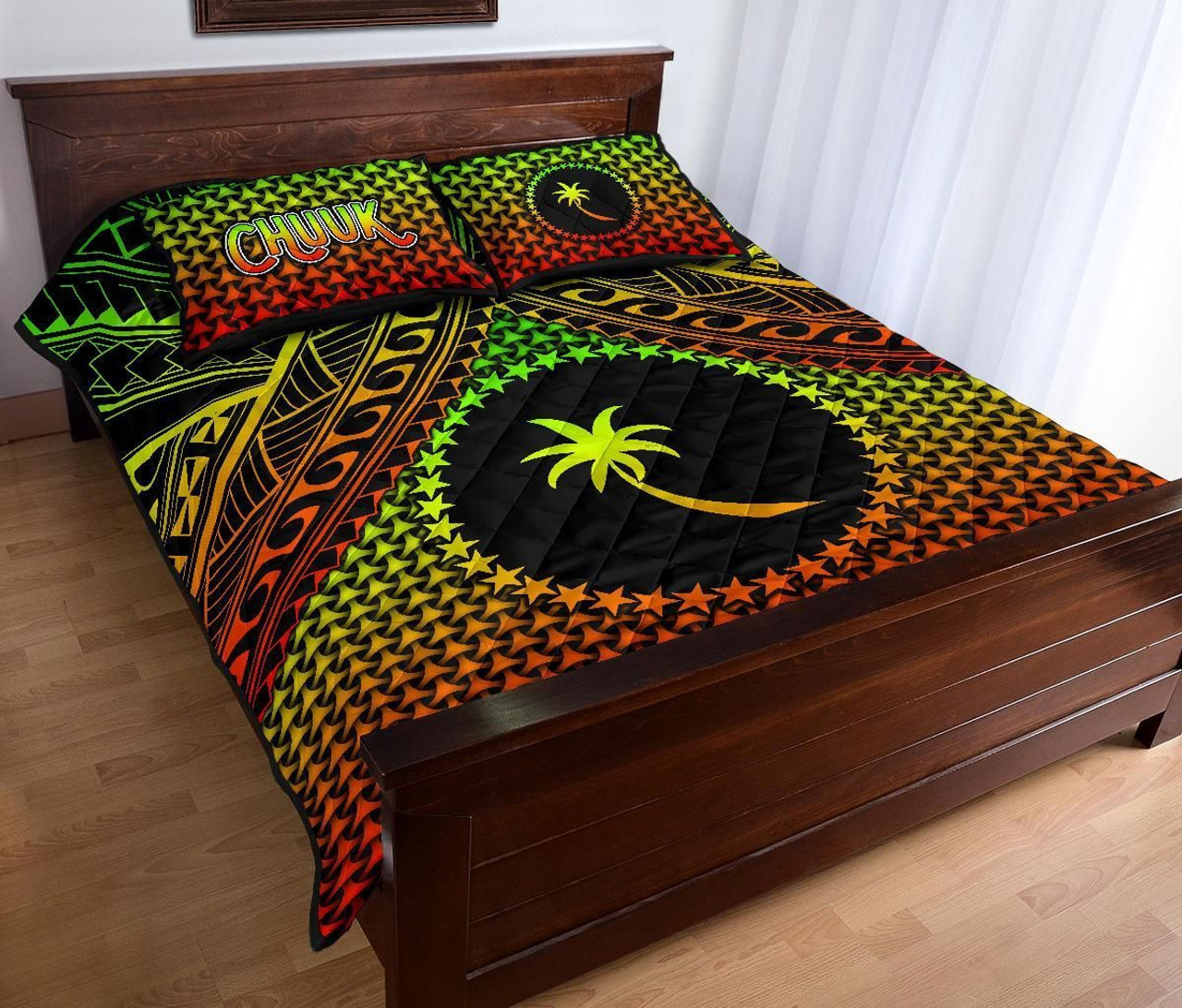 Polynesian Chuuk Quilt Bed Set - Reggae Vintage Polynesian Patterns 3