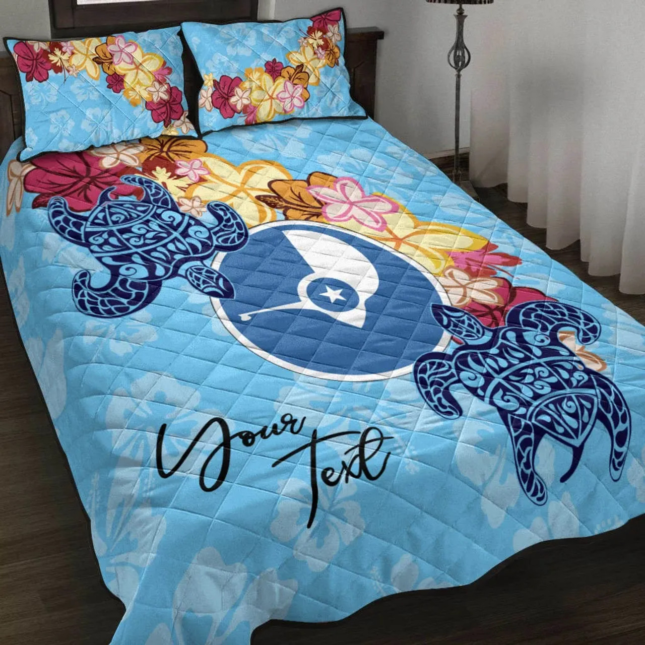 Yap Custom Personalised Quilt Bed Set - Tropical Style 1