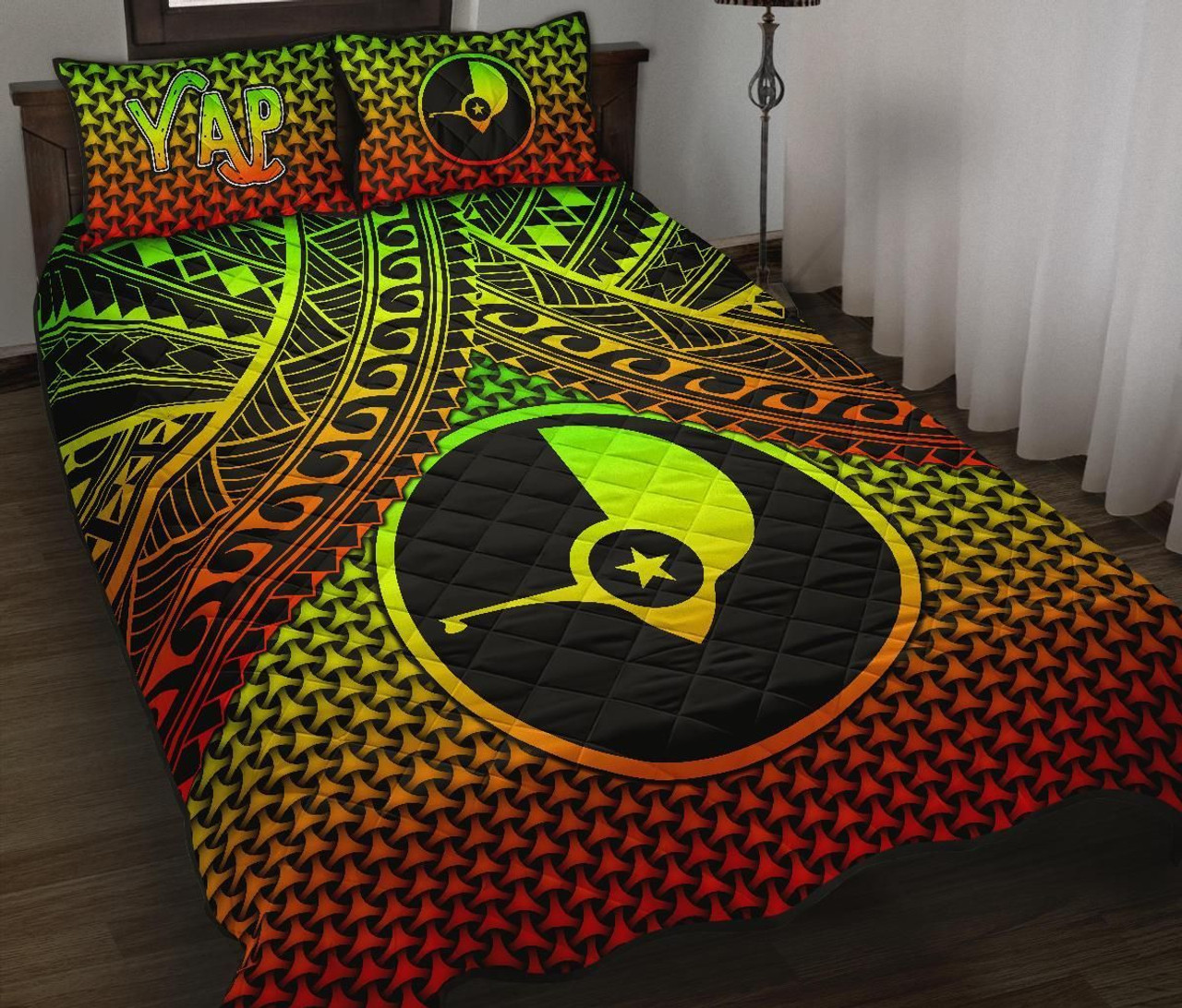 Polynesian Yap Quilt Bed Set - Reggae Vintage Polynesian Patterns 1