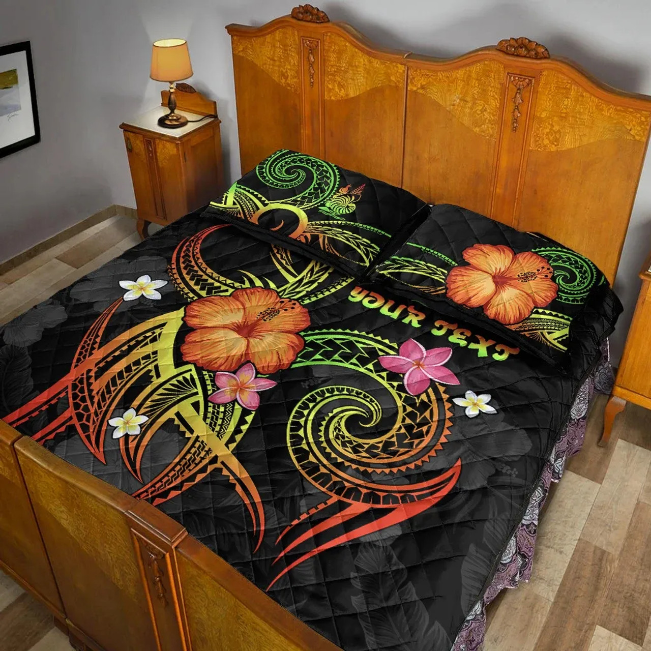 New Caledonia Polynesian Personalised Quilt Bed Set - Legend of New Caledonia (Reggae) 3