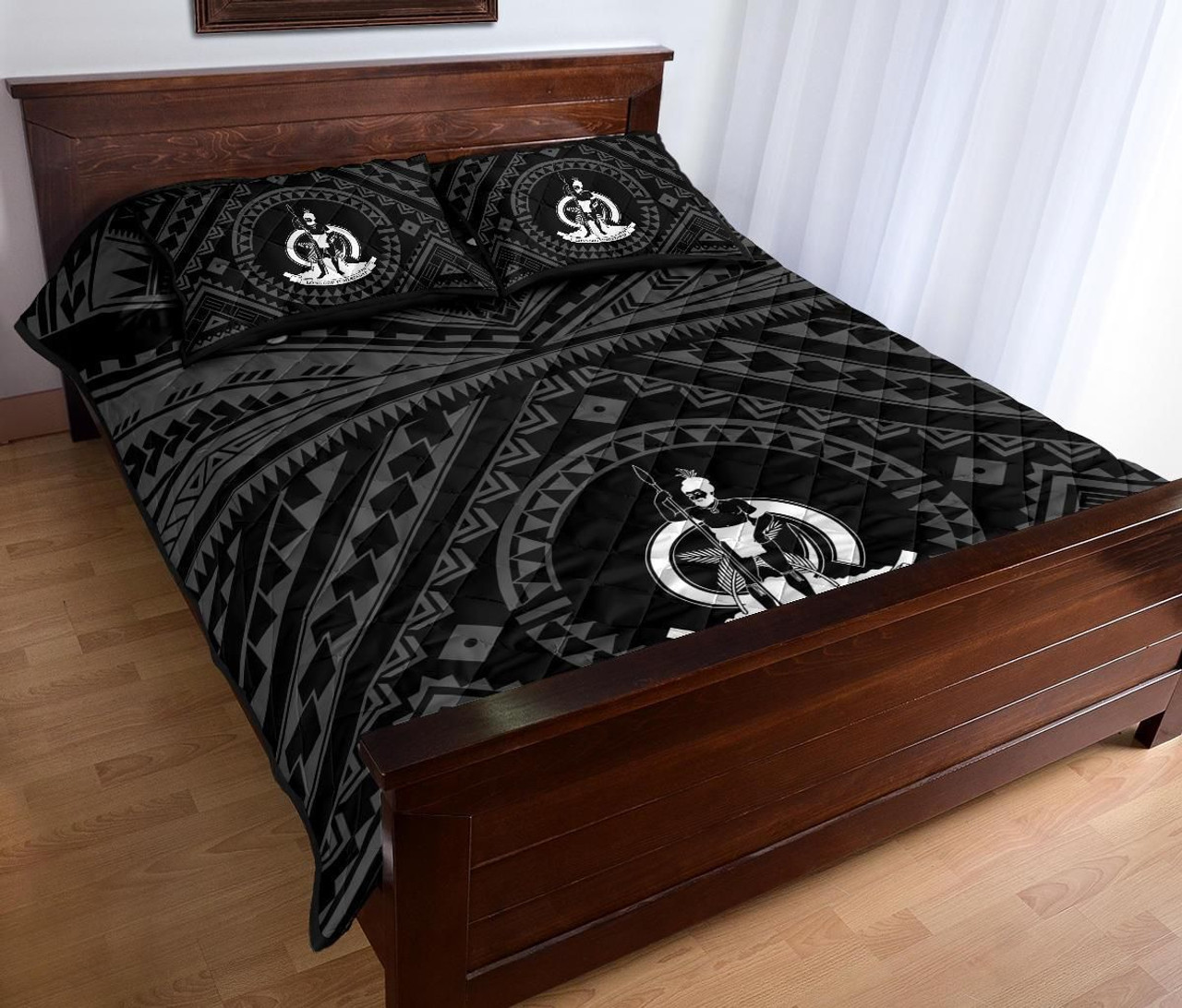 Vanuatu Personalised Quilt Bed Set - Vanuatu Seal With Polynesian Tattoo Style 3