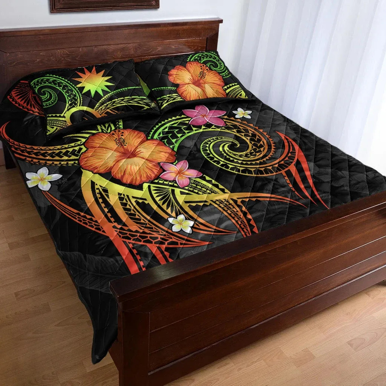 Nauru Polynesian Quilt Bed Set - Legend of Nauru (Reggae) 2