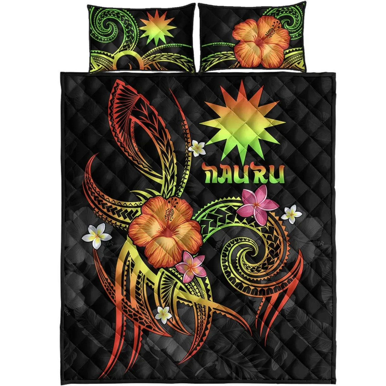 Nauru Polynesian Quilt Bed Set - Legend of Nauru (Reggae) 4