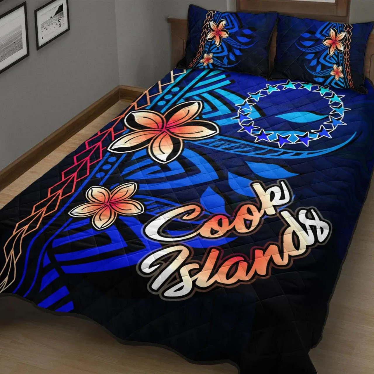 Cook Islands Quilt Bed Set - Vintage Tribal Mountain 2