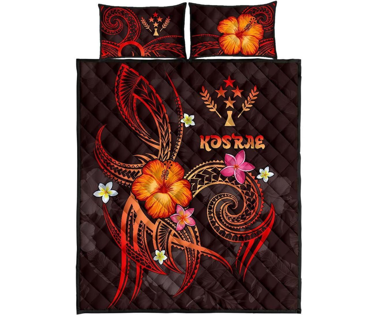 Kosrae Polynesian Quilt Bed Set - Legend of Kosrae (Red) 5