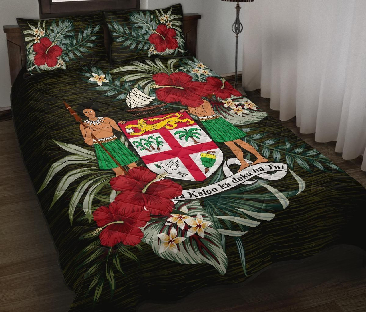 Fiji Polynesian Quilt Bed Set - Special Hibiscus 1