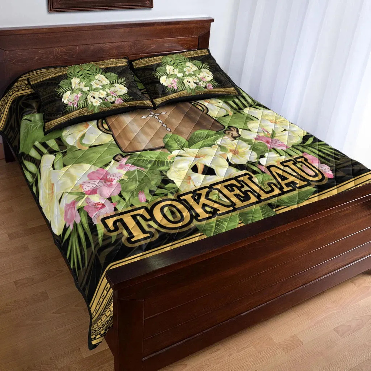 Tokelau Quilt Bed Set - Polynesian Gold Patterns Collection 3