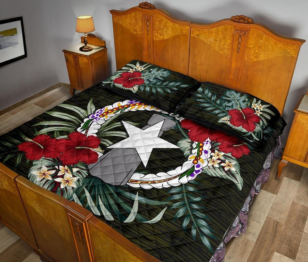 Northern Mariana Islands Polynesian Quilt Bed Set - Special Hibiscus 4
