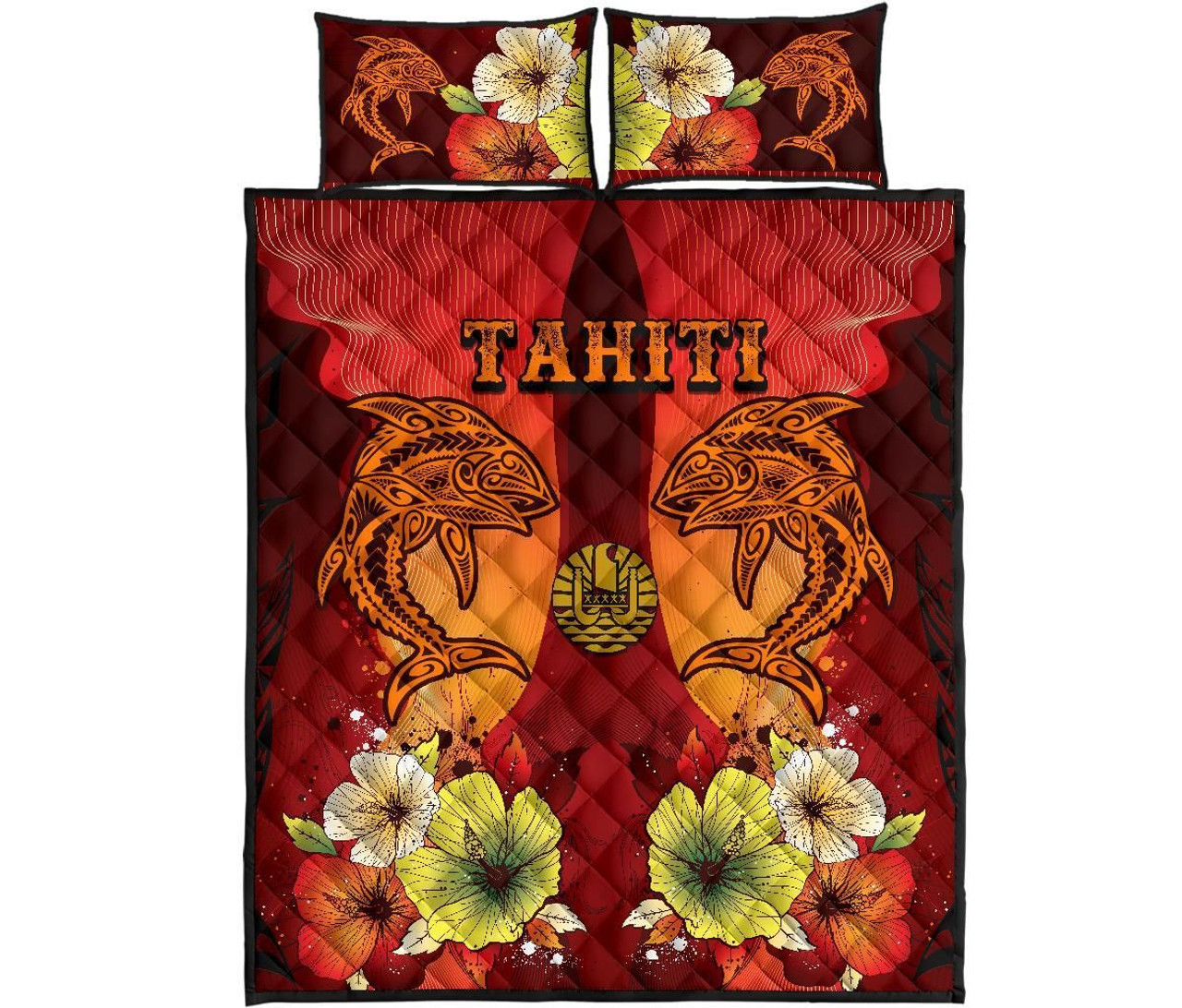 Tahiti Quilt Bed Sets - Tribal Tuna Fish 2