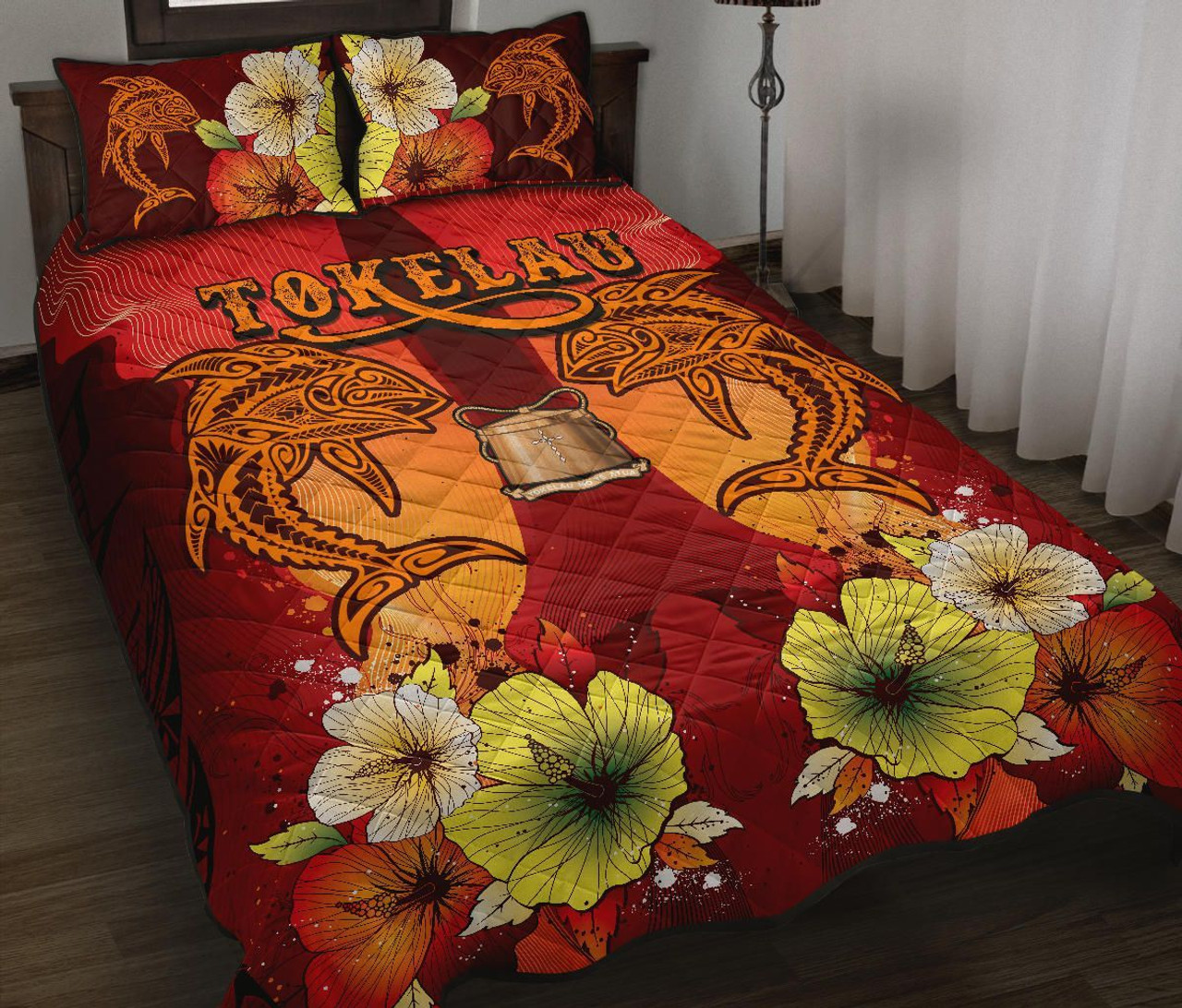 Tokelau Quilt Bed Sets - Tribal Tuna Fish 2