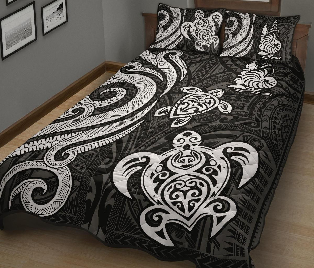 New Caledonia Quilt Bed Set - White Tentacle Turtle 2