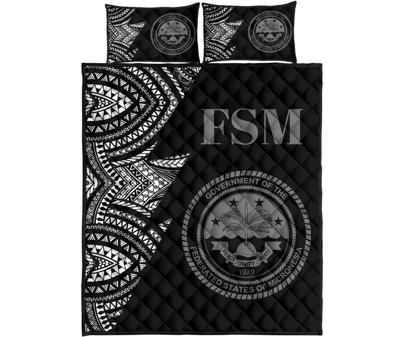 Federated States of Micronesia Quilt Bed Set - Federated States of Micronesia Seal Flash Version 1