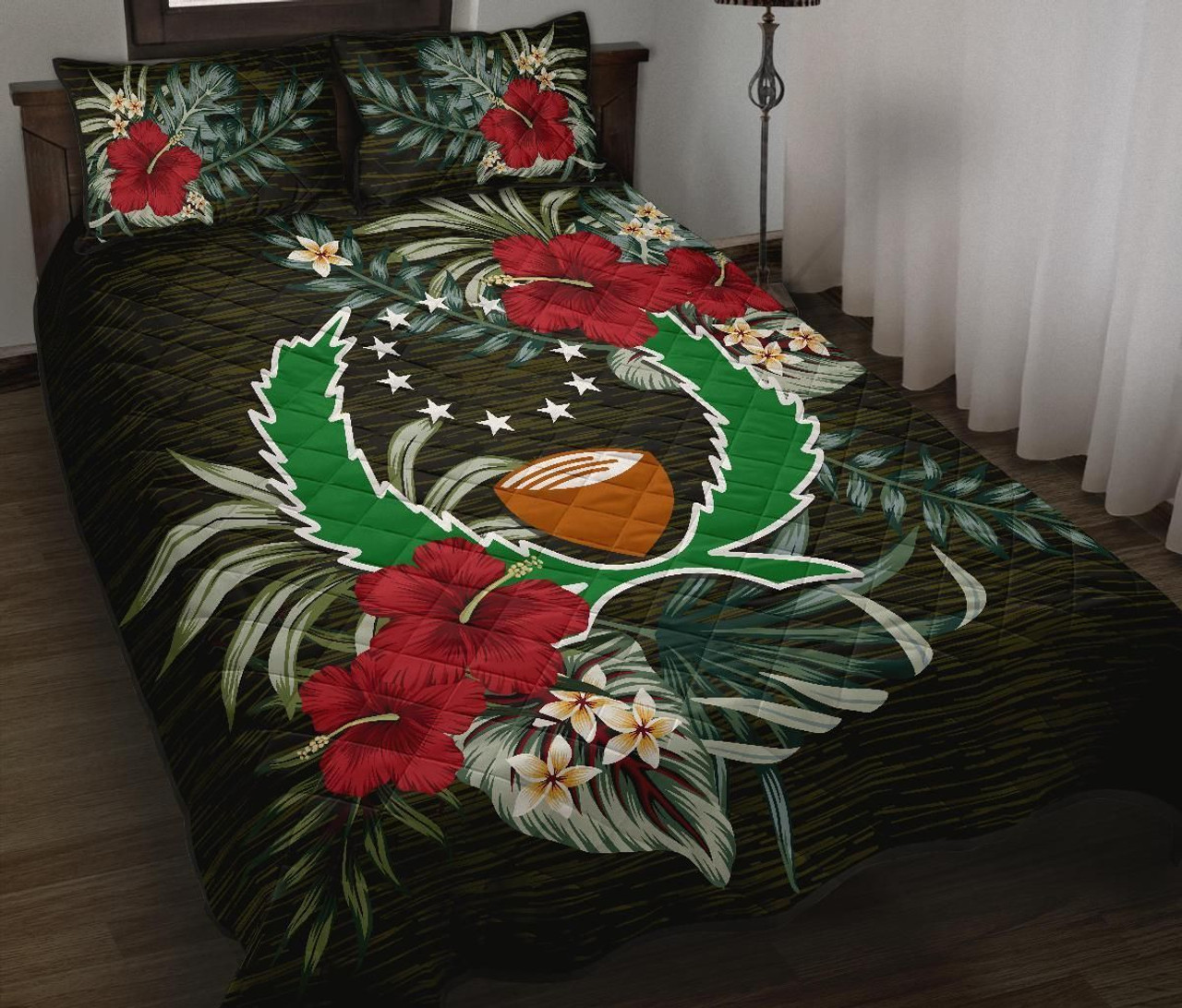 Pohnpei Polynesian Quilt Bed Set - Special Hibiscus 1