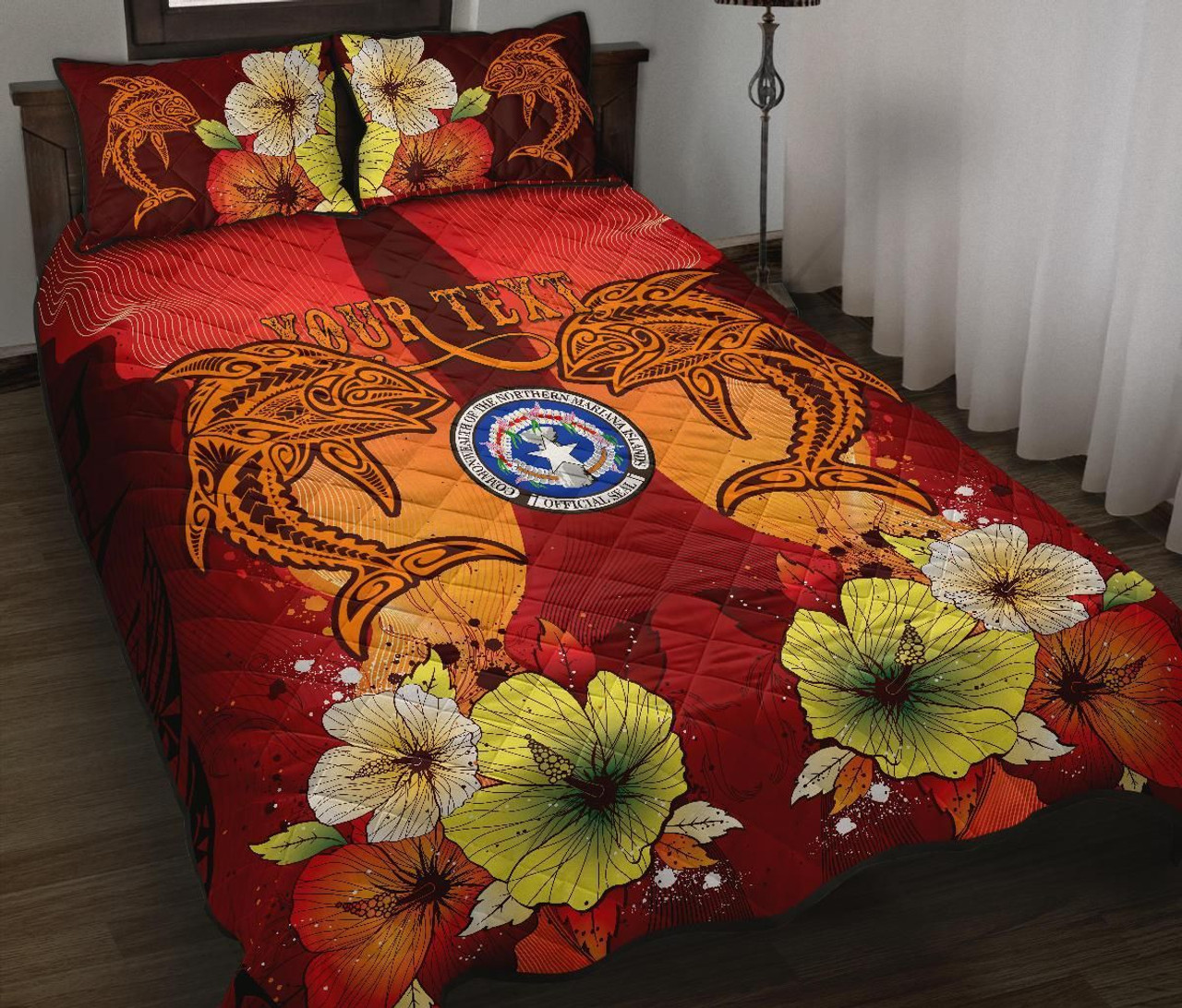 Northern Mariana Islands Custom Personalised Quilt Bed Sets - Tribal Tuna Fish 5