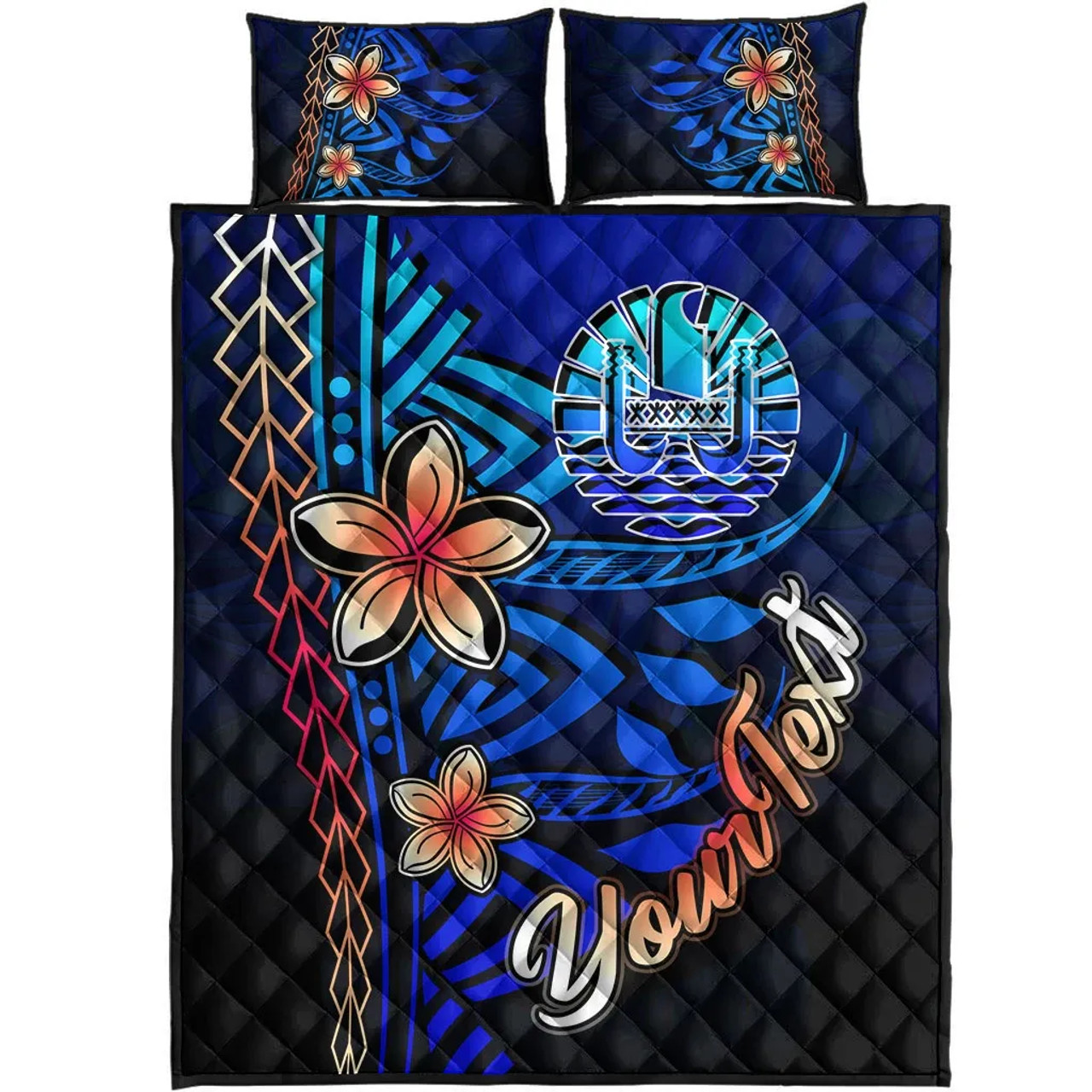 Tahiti Custom Personalised Quilt Bed Set - Vintage Tribal Mountain 5
