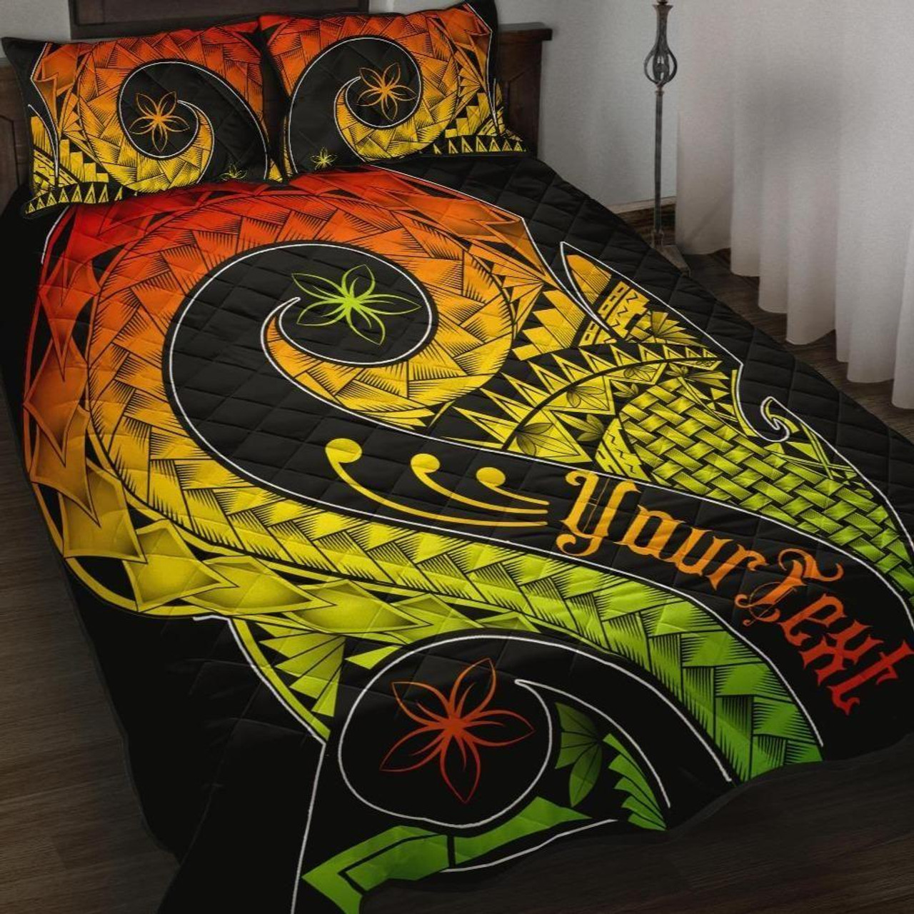 Samoa Personalised Quilt Bed Set - Samoa Polynesian Decorative Patterns 1