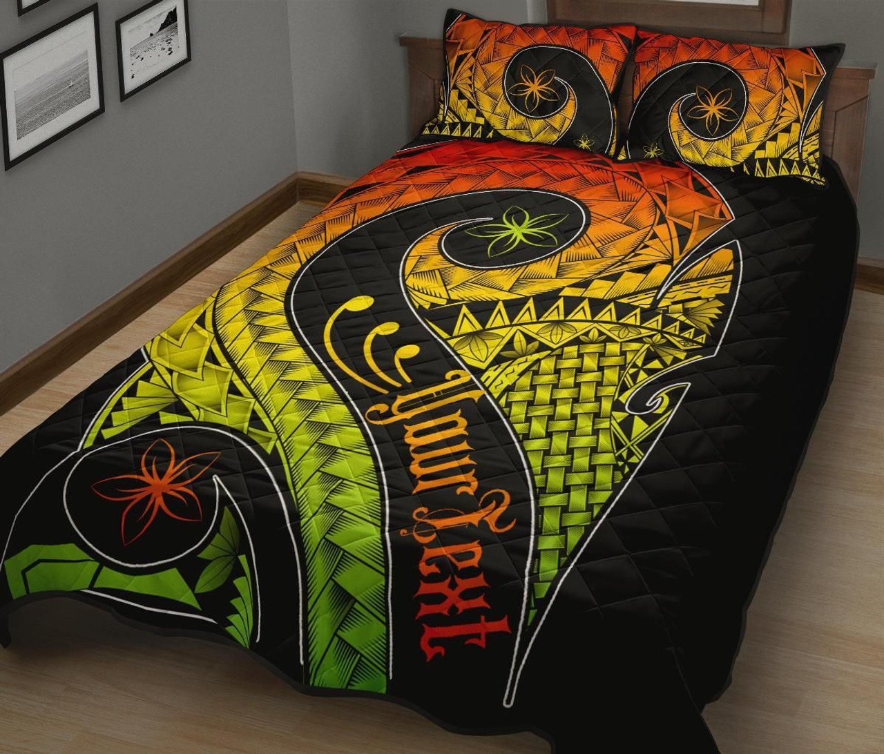 Samoa Personalised Quilt Bed Set - Samoa Polynesian Decorative Patterns 2