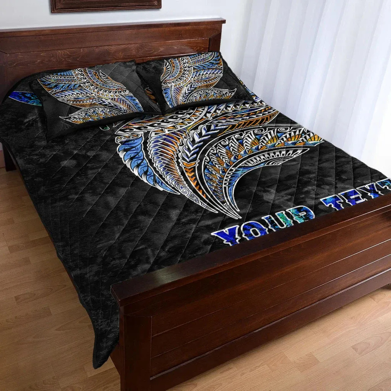 Polynesian Hawaii Custom Personalised Quilt Bed Set - Polynesian Wings 3