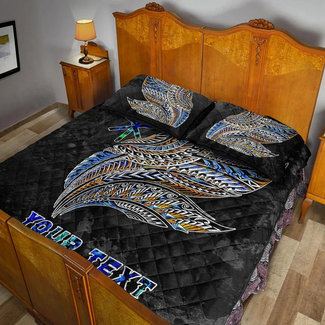Polynesian Hawaii Custom Personalised Quilt Bed Set - Polynesian Wings 4