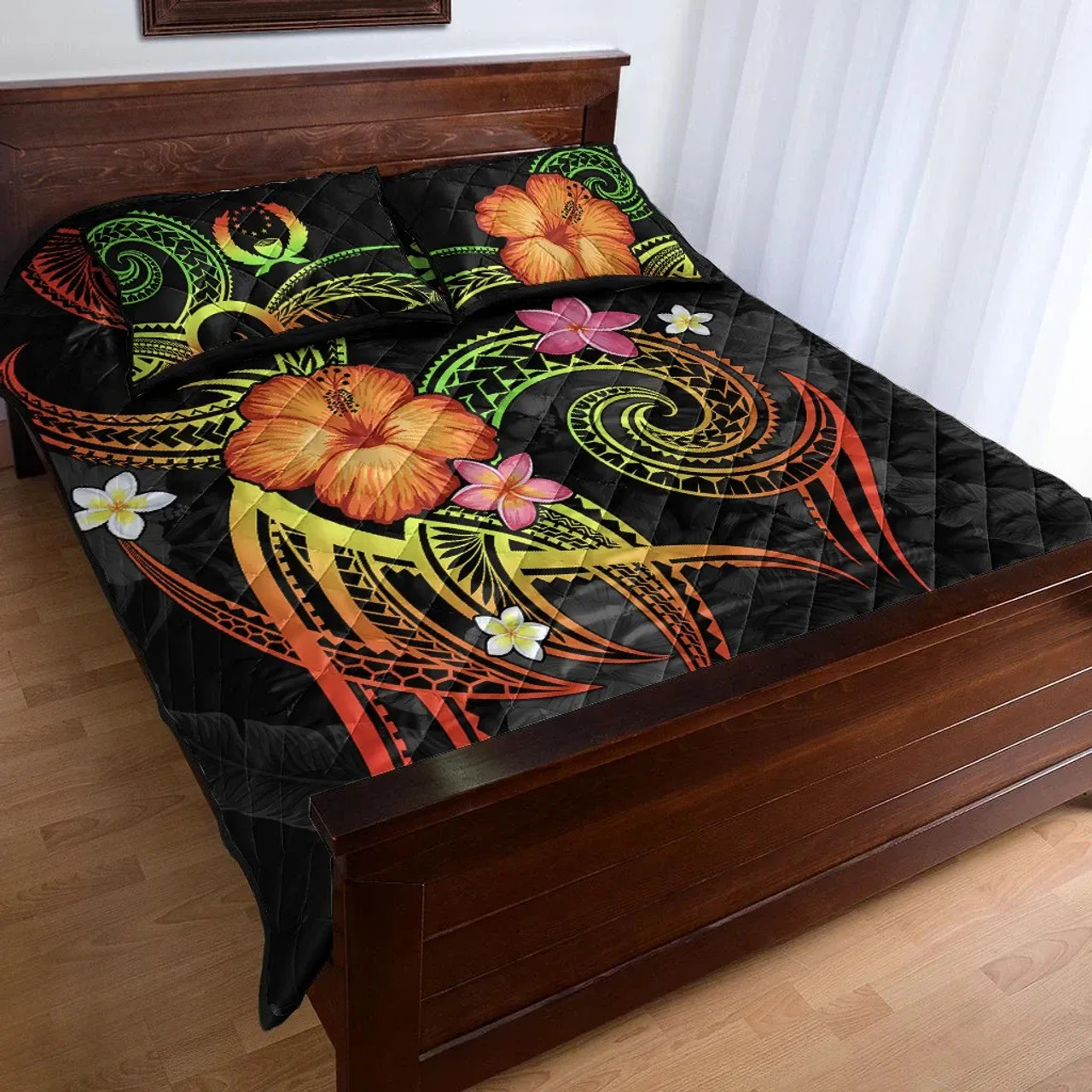 Pohnpei Polynesian Quilt Bed Set - Legend of Pohnpei (Reggae) 3