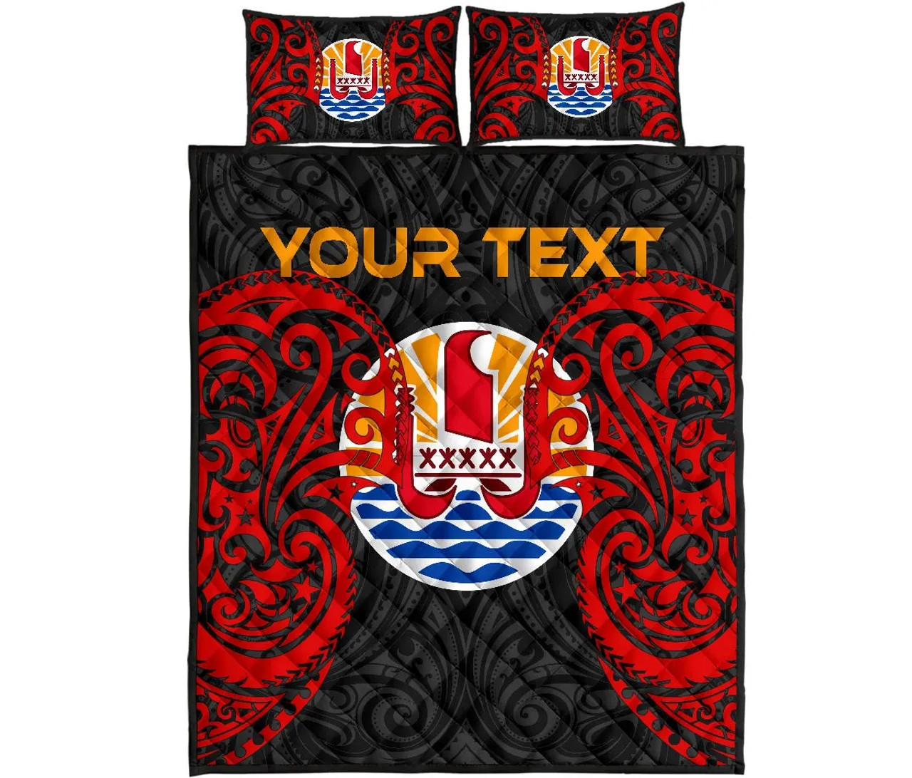 Tahiti Polynesian Custom Personalised Quilt Bed Set - Tahitians Spirit 5