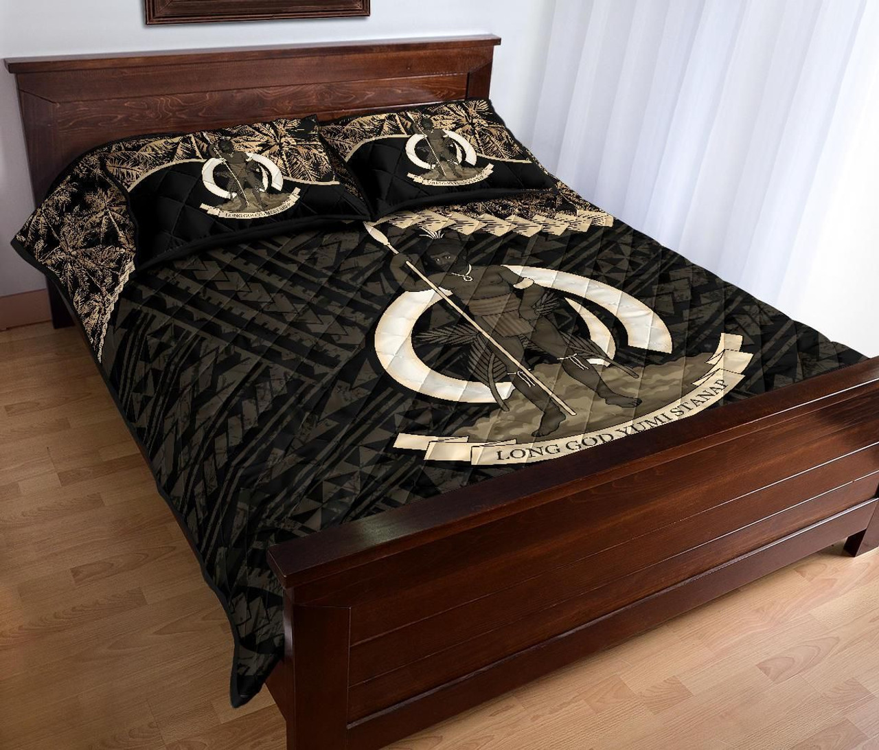 Vanuatu Polynesian Quilt Bed Set Golden Coconut 4