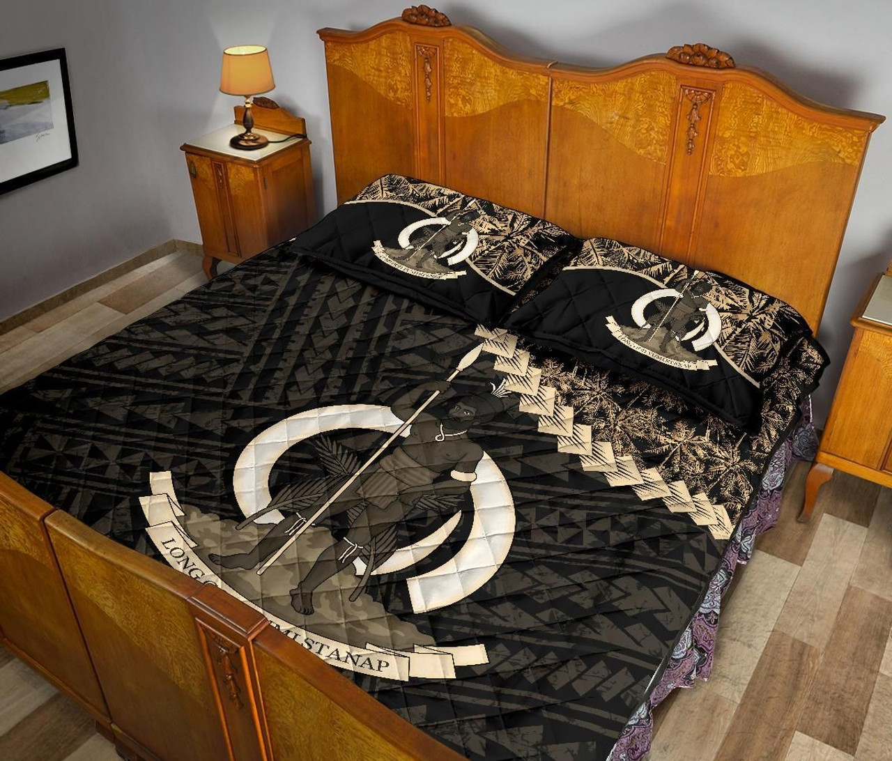 Vanuatu Polynesian Quilt Bed Set Golden Coconut 5