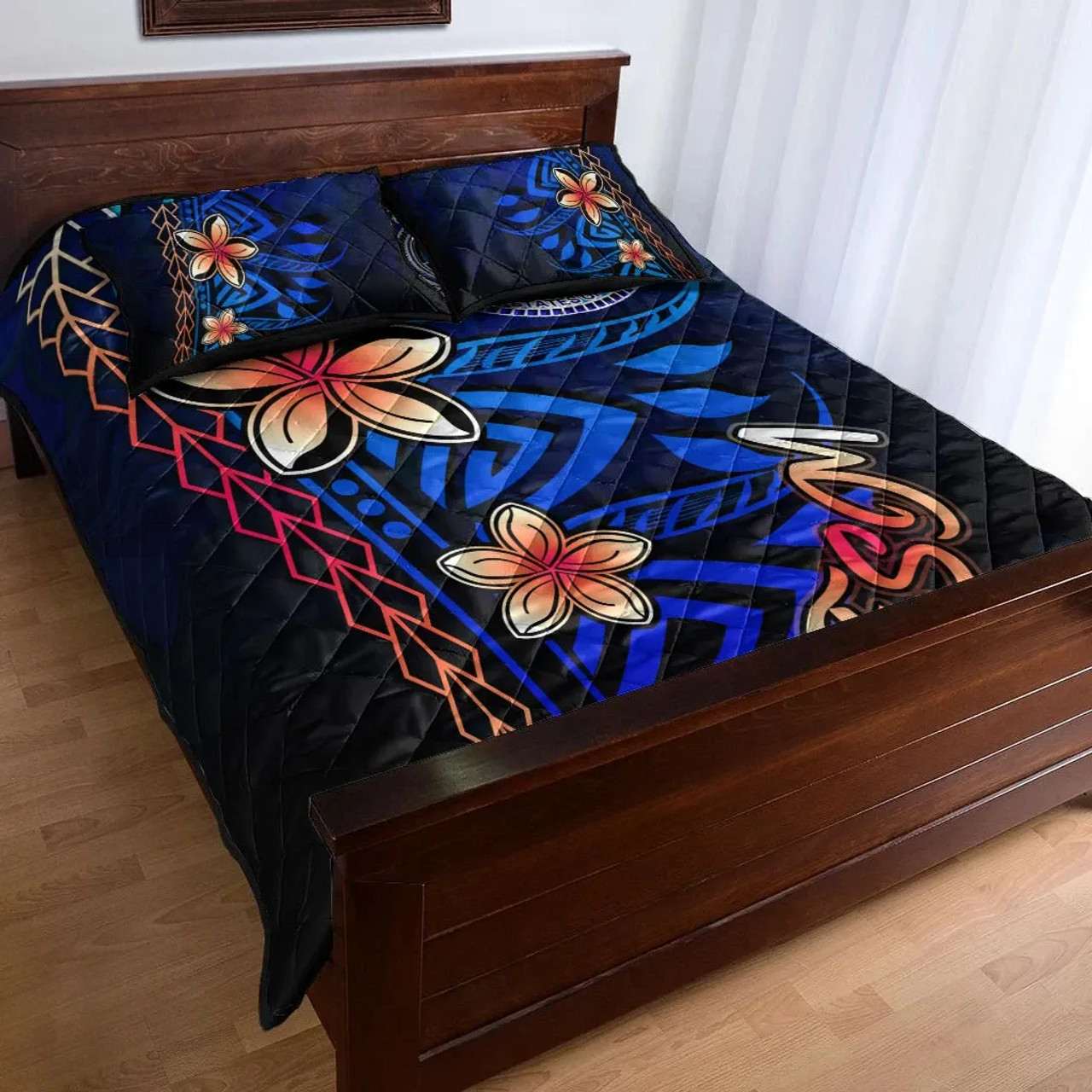 Federated States of Micronesia Quilt Bed Set - Vintage Tribal Mountain 3