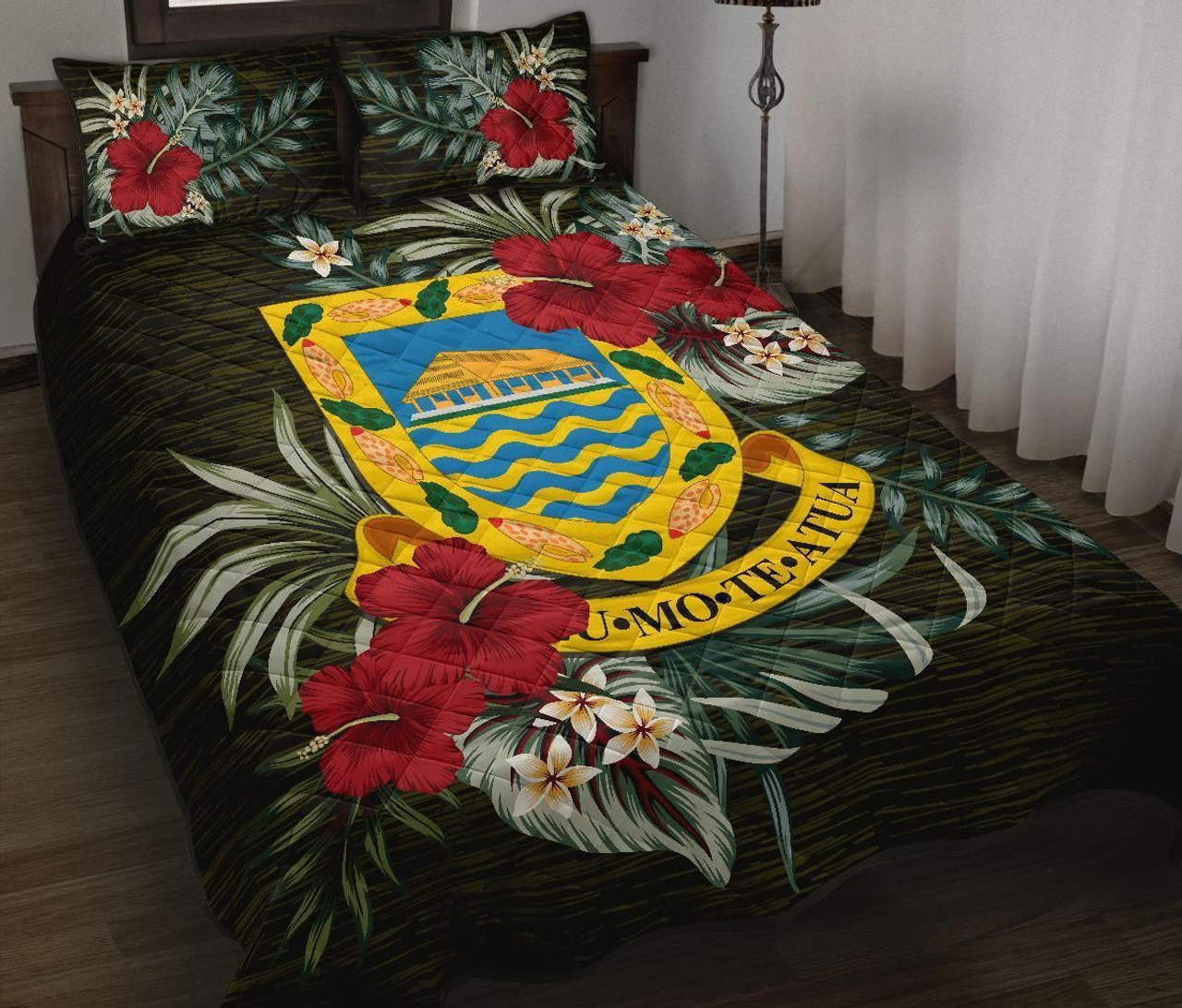 Tuvalu Polynesian Quilt Bed Set - Special Hibiscus 1