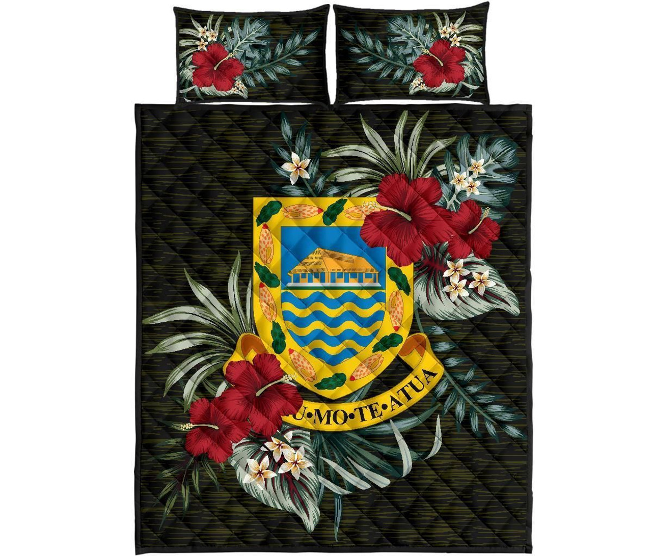 Tuvalu Polynesian Quilt Bed Set - Special Hibiscus 5