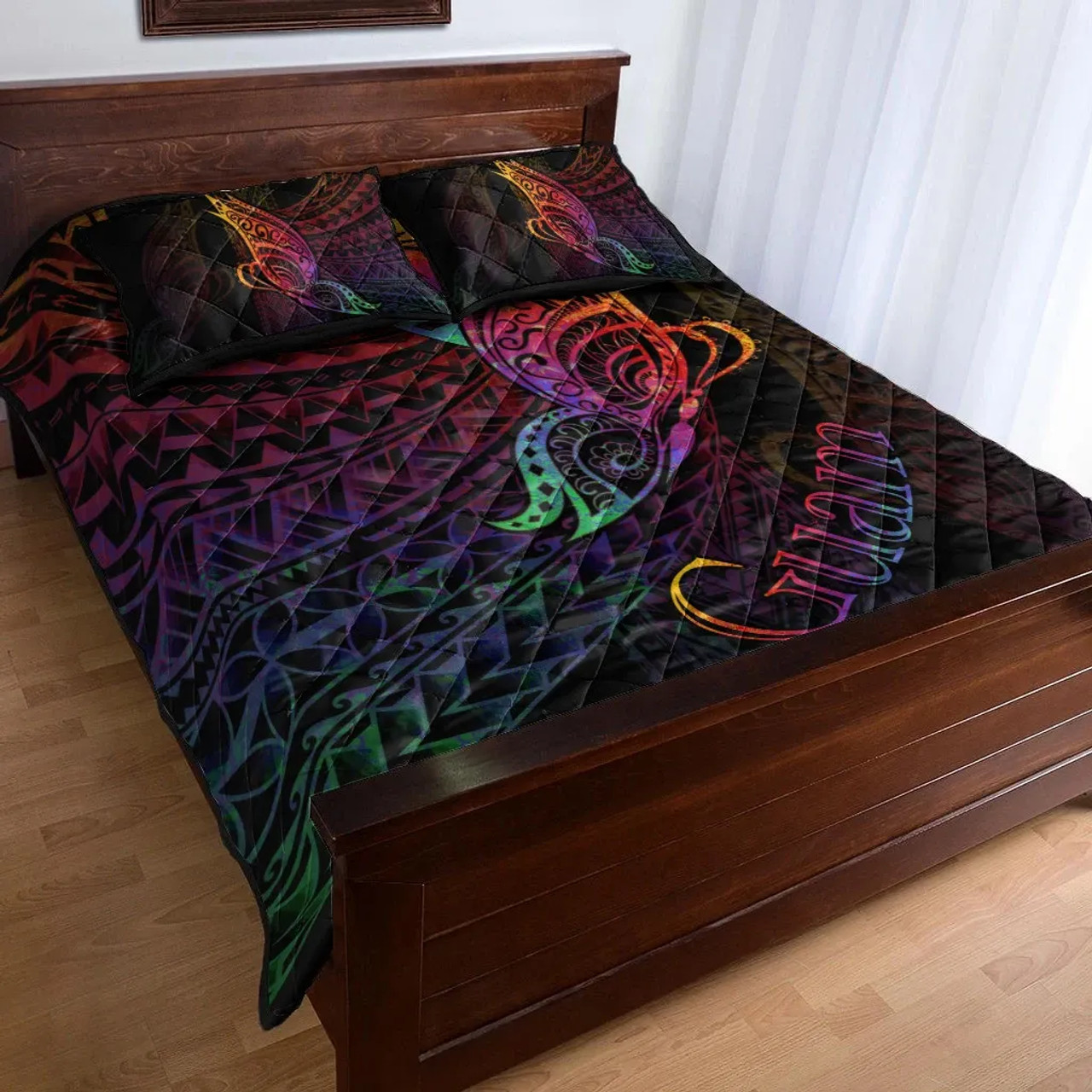 Guam Quilt Bed Set - Butterfly Polynesian Style 3