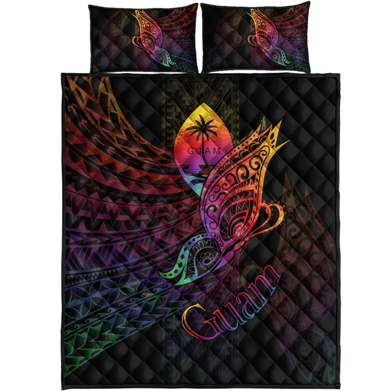 Guam Quilt Bed Set - Butterfly Polynesian Style 5