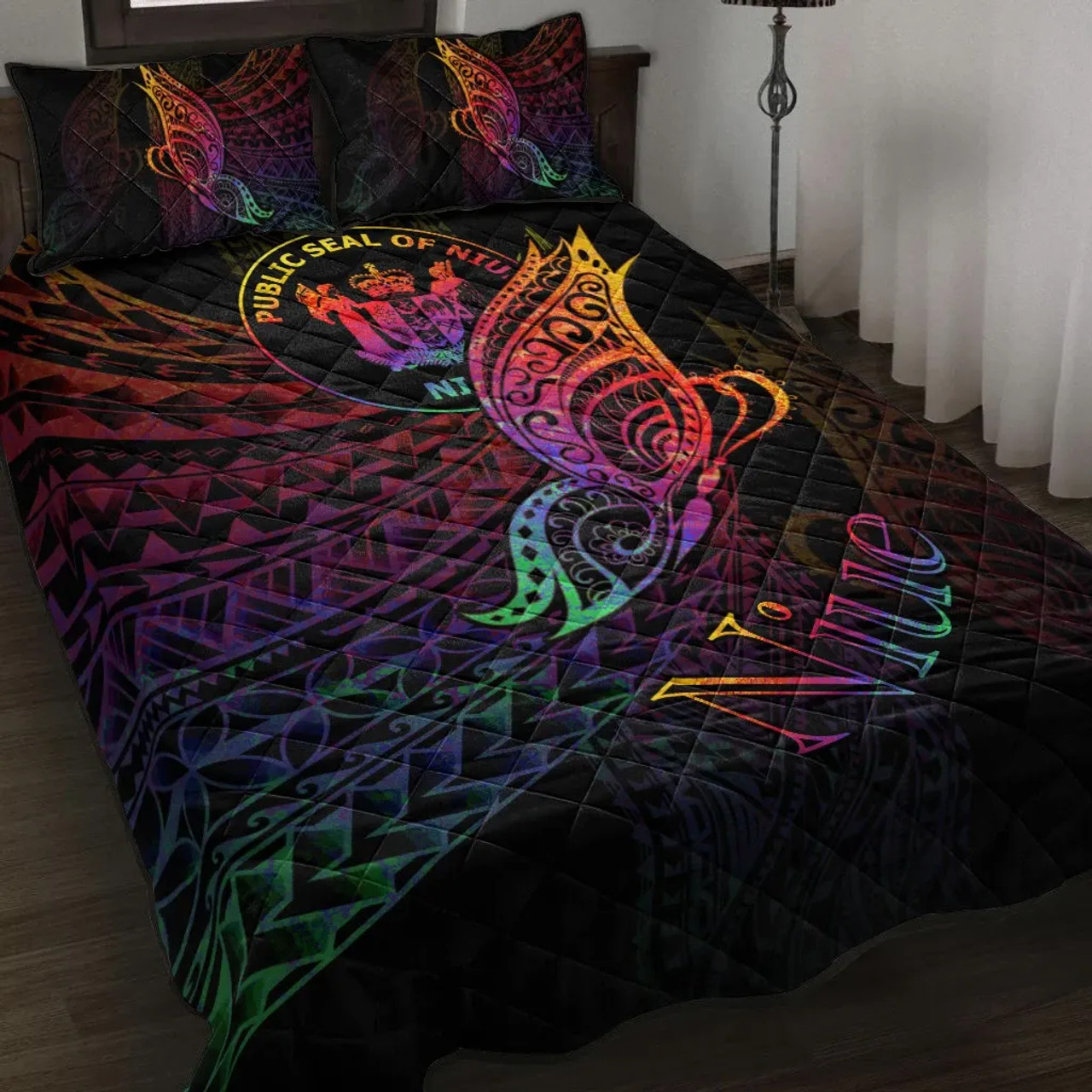 Niue Quilt Bed Set - Butterfly Polynesian Style 1