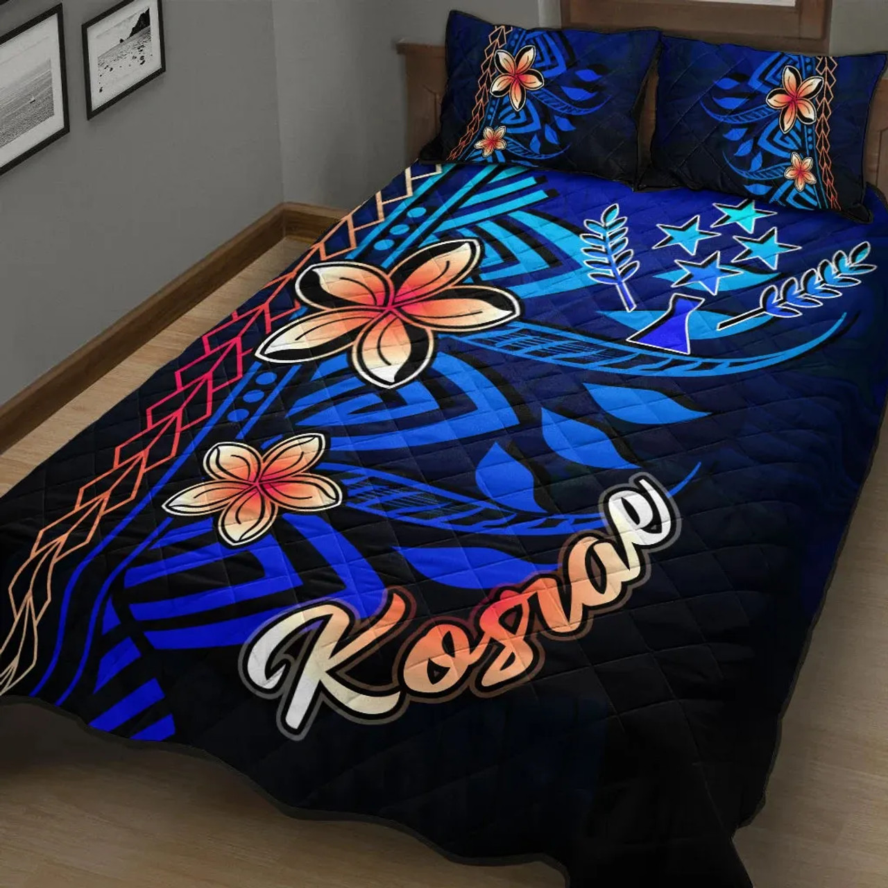 Kosrae Quilt Bed Set - Vintage Tribal Mountain 2