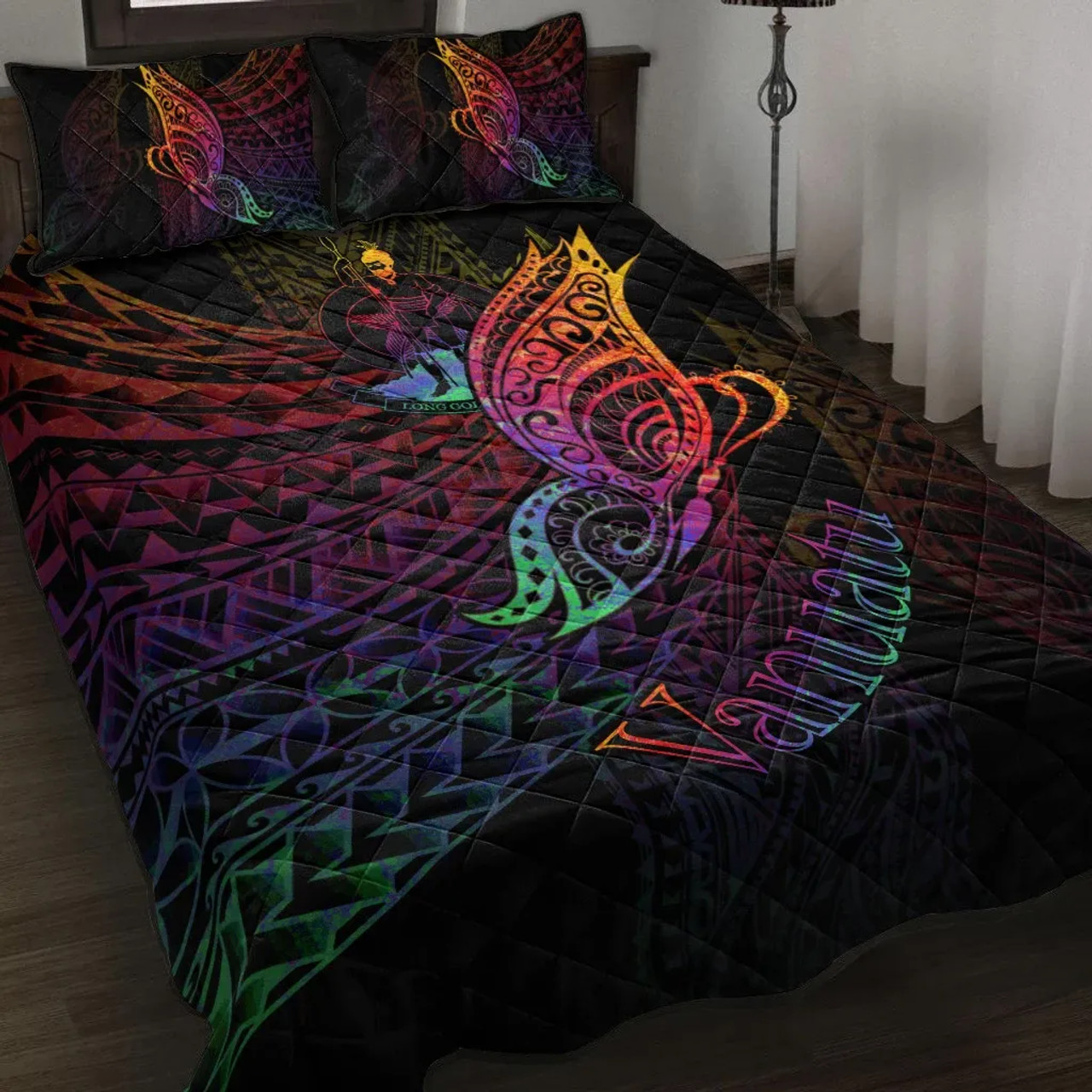 Vanuatu Quilt Bed Set - Butterfly Polynesian Style 1