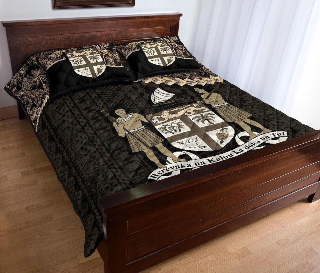 Fiji Polynesian Quilt Bed Set Golden Coconut 4