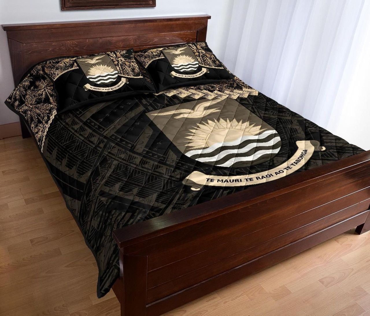 Kiribati Polynesian Quilt Bed Set Golden Coconut 4