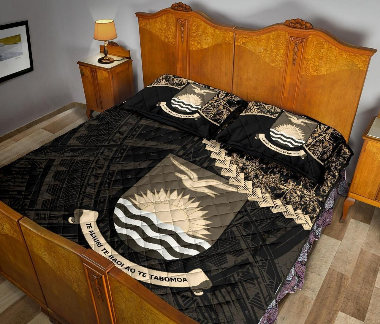 Kiribati Polynesian Quilt Bed Set Golden Coconut 5