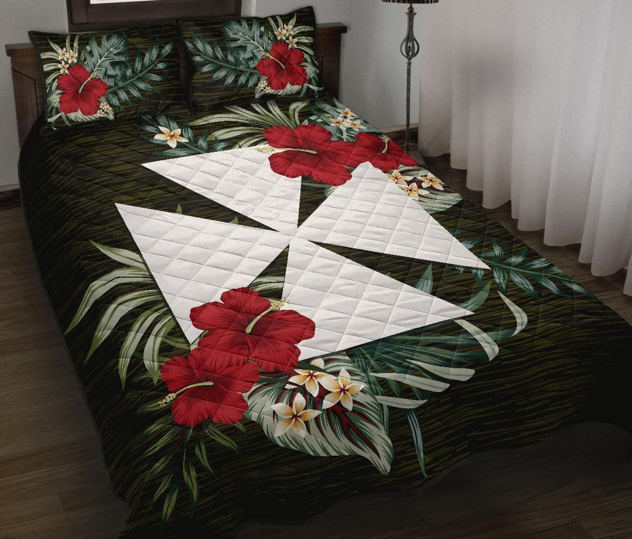 Wallis and Futuna Polynesian Quilt Bed Set - Special Hibiscus 1