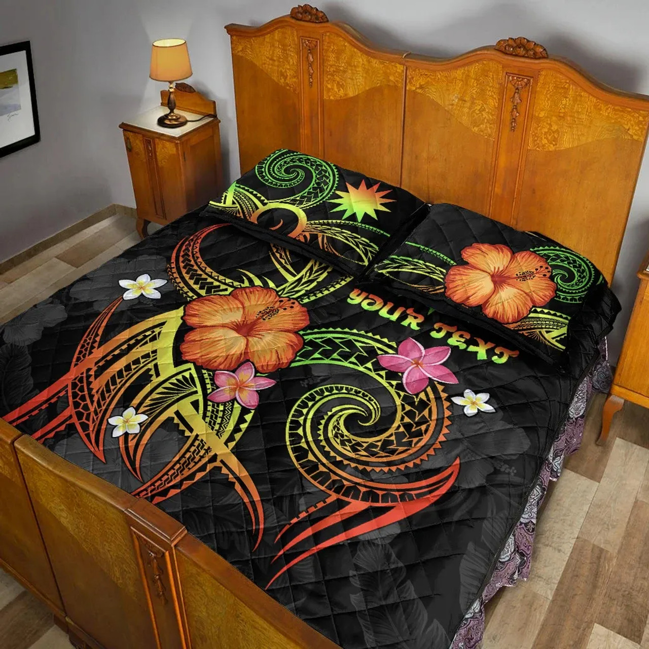 Nauru Polynesian Personalised Quilt Bed Set - Legend of Nauru (Reggae) 2