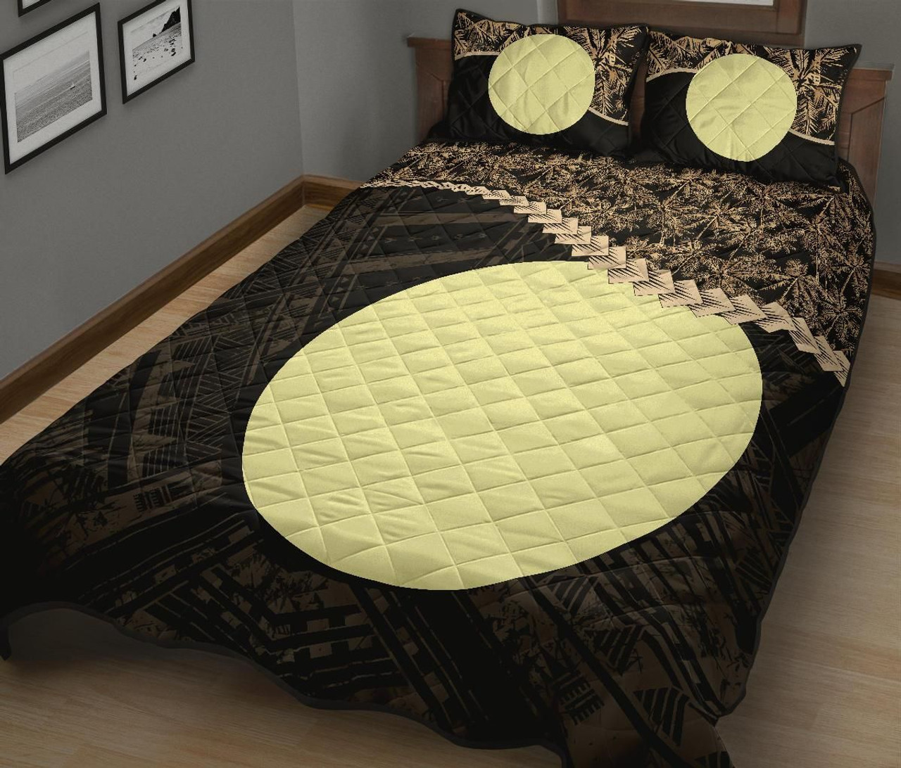 Palau Polynesian Quilt Bed Set Golden Coconut 3