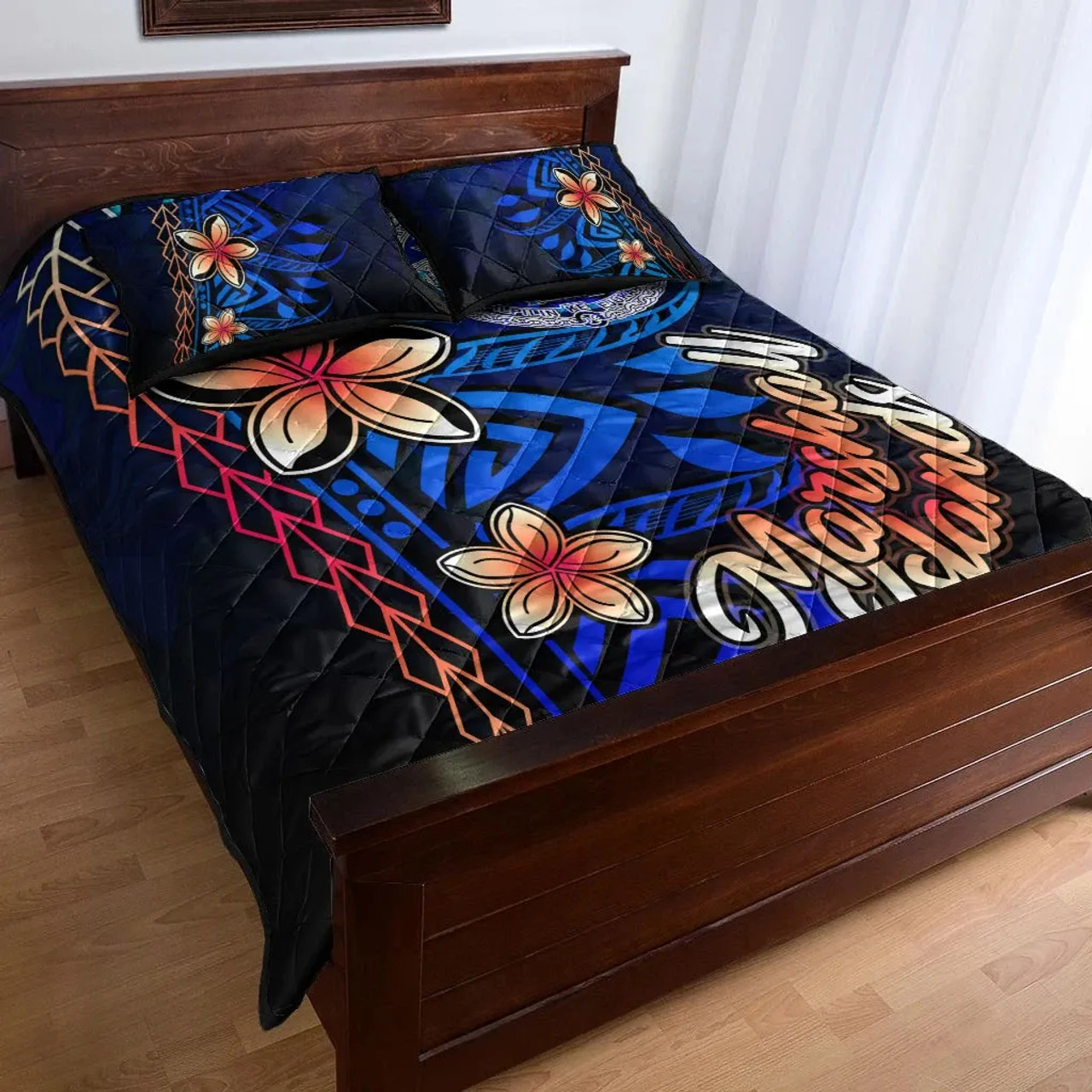 Marshall Islands Quilt Bed Set - Vintage Tribal Mountain Crest 3