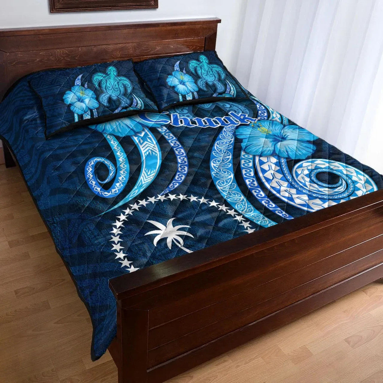 Chuuk Quilt Bed Set - Turtle and Tribal Tattoo Of Polynesian 3